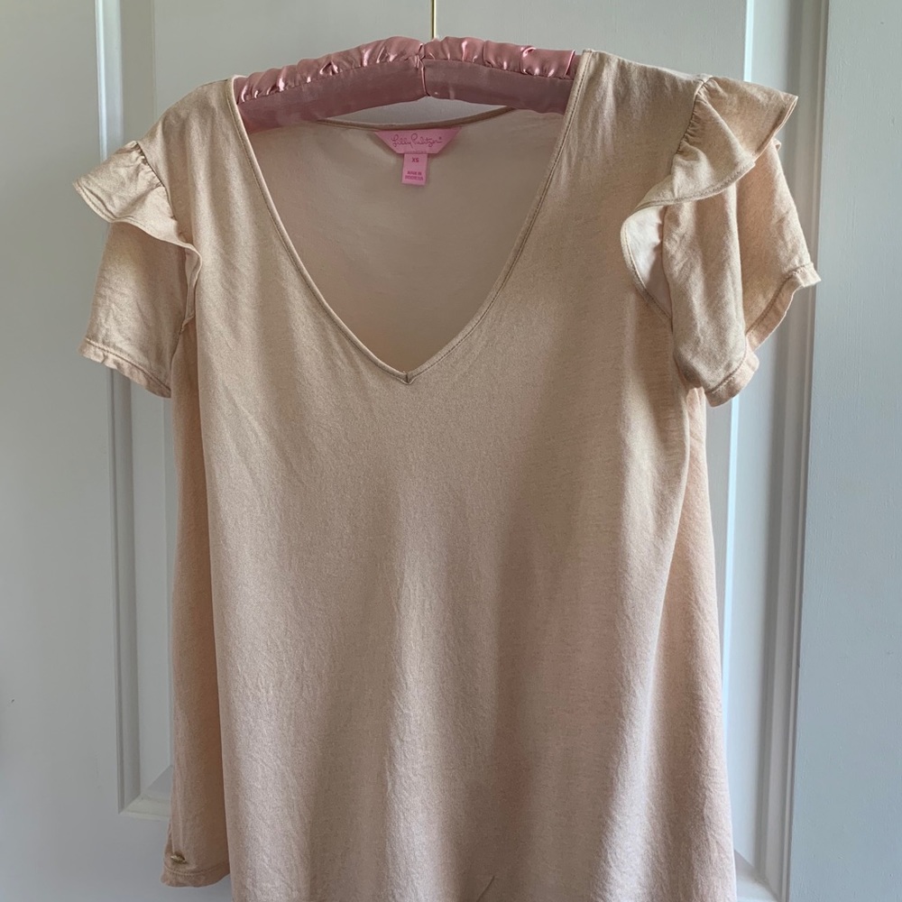 Lilly Pulitzer gold top